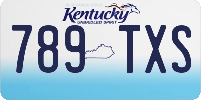 KY license plate 789TXS