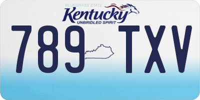 KY license plate 789TXV