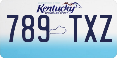 KY license plate 789TXZ