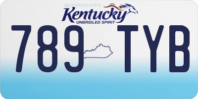 KY license plate 789TYB