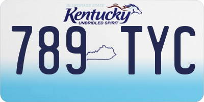 KY license plate 789TYC