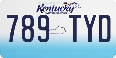 KY license plate 789TYD