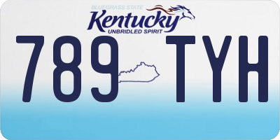 KY license plate 789TYH