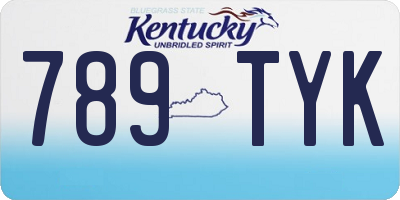 KY license plate 789TYK