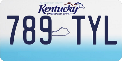KY license plate 789TYL