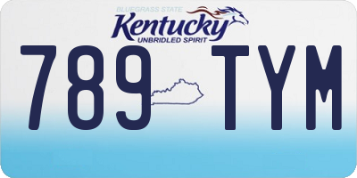 KY license plate 789TYM