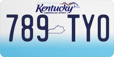 KY license plate 789TYO