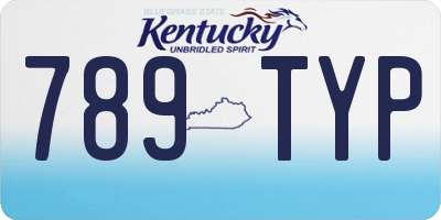 KY license plate 789TYP