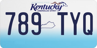 KY license plate 789TYQ