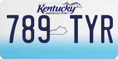 KY license plate 789TYR