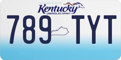 KY license plate 789TYT