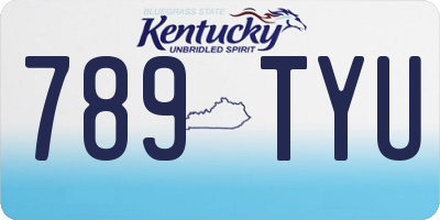 KY license plate 789TYU
