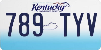 KY license plate 789TYV