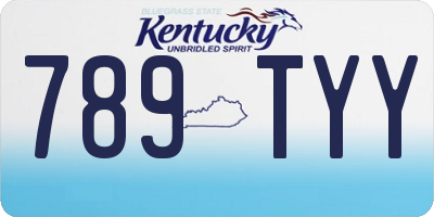 KY license plate 789TYY