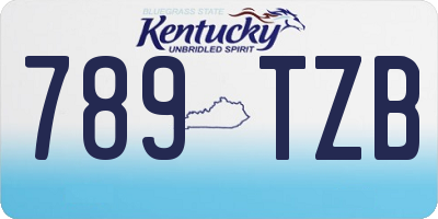KY license plate 789TZB