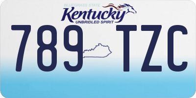 KY license plate 789TZC