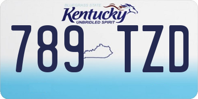 KY license plate 789TZD