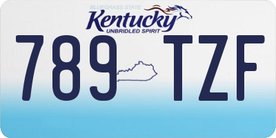 KY license plate 789TZF