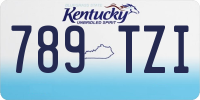 KY license plate 789TZI