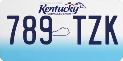 KY license plate 789TZK