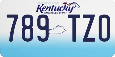 KY license plate 789TZO