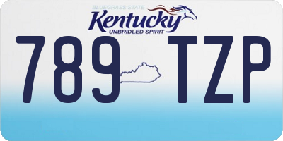 KY license plate 789TZP