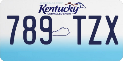 KY license plate 789TZX