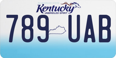 KY license plate 789UAB