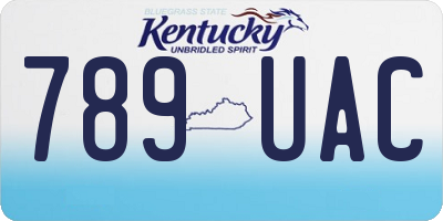KY license plate 789UAC