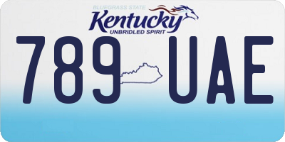 KY license plate 789UAE