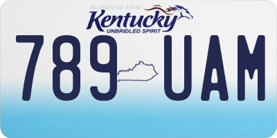 KY license plate 789UAM