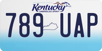 KY license plate 789UAP