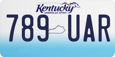 KY license plate 789UAR