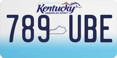 KY license plate 789UBE