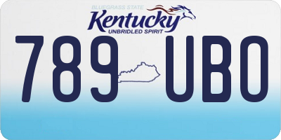 KY license plate 789UBO