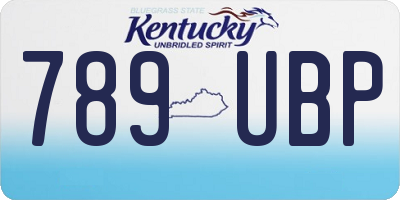 KY license plate 789UBP