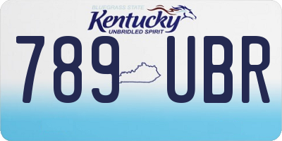 KY license plate 789UBR