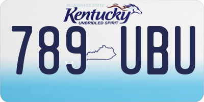 KY license plate 789UBU