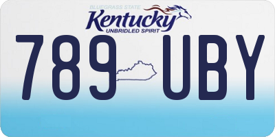 KY license plate 789UBY