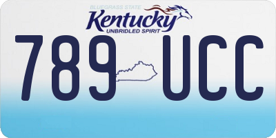 KY license plate 789UCC