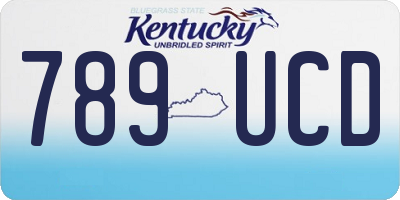 KY license plate 789UCD