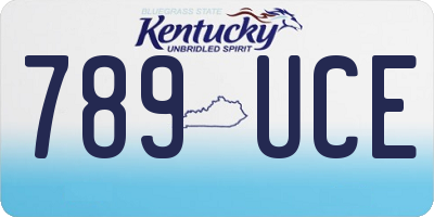 KY license plate 789UCE