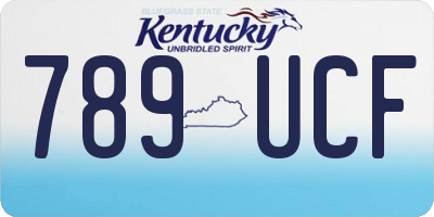 KY license plate 789UCF