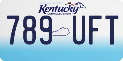 KY license plate 789UFT