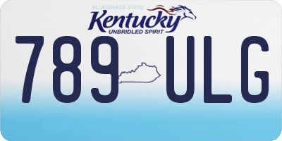 KY license plate 789ULG