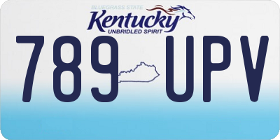 KY license plate 789UPV