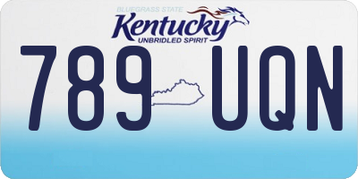 KY license plate 789UQN