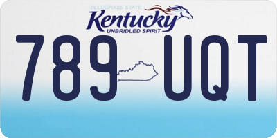 KY license plate 789UQT
