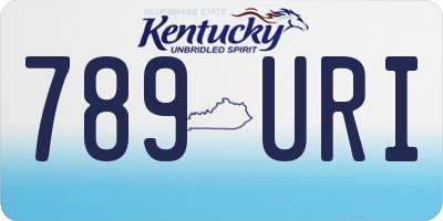 KY license plate 789URI