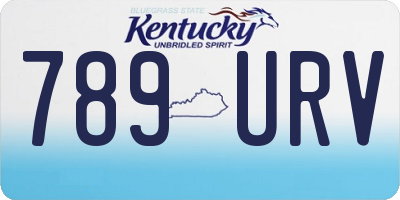 KY license plate 789URV